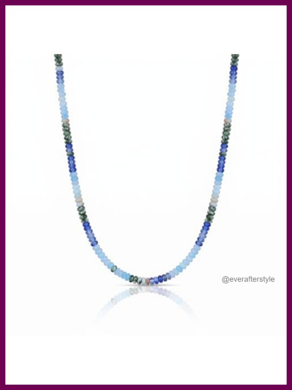 Waterproof Gemstone Strand Choker Necklace Handmade Boho Summer Beach Jewelry